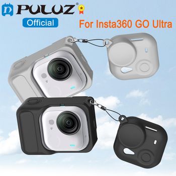 PULUZ Para cámara Insta360 GO Ultra, cubierta del cuerpo del módulo de expansión de silicona y tapa de lente, funda de protección integral del módulo de expansión