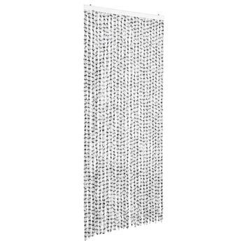 Cortina Mosquitera De Chenilla Gris Claro Y Oscuro 100x220 Cm Vidaxl