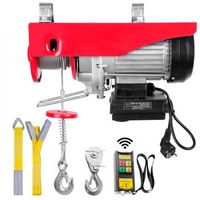 cabrestante electrico 250 kg con cable de 12 m motor de cobre y control remoto para taller y garaje tekmaquinas