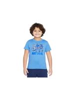 camiseta nike nkb music boxy pals ss tee infantil azul