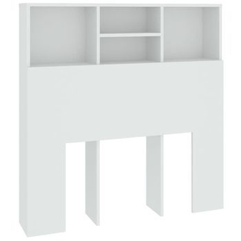 Mueble Cabecero Cama | Panel De Cabecera Blanco 100x19x103,5 Cm