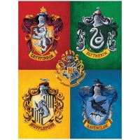 pyramid lienzo harry potter colourful crests 30x40cm