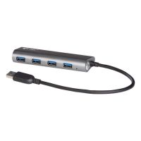 hub usb i-tec metal 4 puertos usb 30 alimentado externo 5000 mbits gris