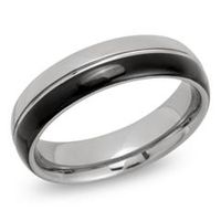 anillo tungsteno ranura brillante anillos tungsteno