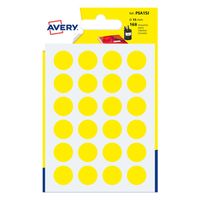 avery psa15j r gomets adhesivos de marcaje redondo 15 mm amarillo r 168 unidades