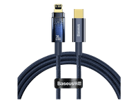 cable usb - baseus power-off explorer lightning usb-c 100 cm 20w apagado automatico carga ultrarrapida azul