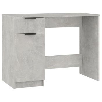 Mesa De Escritorio | | Escritorio De Despacho | Escritorio De Madera Contrachapada Gris Hormigón 100x50x75 Cm