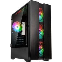 phalanx e-atx mid-tower pc case - black black