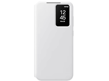 Funda móvil - Samsung Wallet EF-ZS721CWEGWW, Compatible con Galaxy S24 FE, Ranura para Tarjeta, Cobertura Tapa de Libro, Blanco