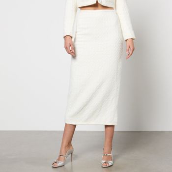 Rotate Birger Christensen Sequinned Bouclé High-Waisted Skirt - DK 36/UK 8