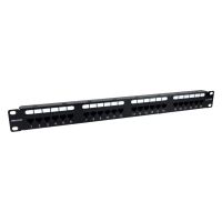 patch panel phasak pu 2421 24 puertos cat6a utp rj45 dual 1u 19 rack aluminio negro