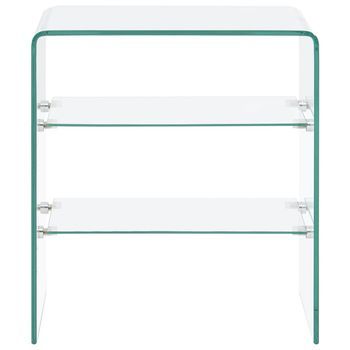 Mesa De Centro，mesa Auxiliar，mesa De Café De Vidrio Templado 50x40x56 Cm