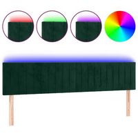 cabecero con led de terciopelo gris oscuro 160x5x7888 cm vidaxl