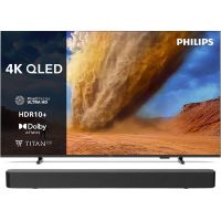 philips qled 75pus7810 75 4k quantum dot dolby atmos titan os  barra de sonido tab4000