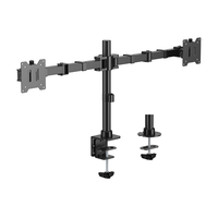 aisens soporte de mesa eco giratorio e inclinable para monitor tv 20kg 3 pivotes 2 brazos de 17 35 negro