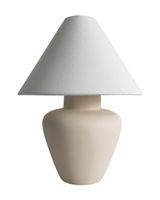 lampara de mesa de ceramica en color blanco de 37cm