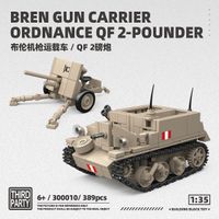 300010 bren gun carrier y qf 2rpounder gun bloques de construccion de 389 piezas vehiculo militar ladrillos diy juguete coleccionable para adultos