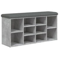 zapatero madera de ingenieria gris hormigon 102x32x50 cm vidaxl