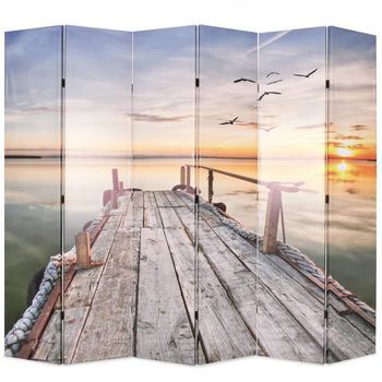 Biombo Divisor Plegable 228x170 Cm Lago Vidaxl
