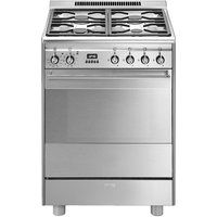 smeg suk61px8 60 cm dual fuel cooker - stainless steel stainless steel