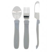 set de cubiertos 12m twistshake gris pastel