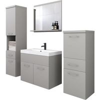 conjunto de muebles de bano alba juego de muebles de bano colgantes lavabo incluido color gris paladio