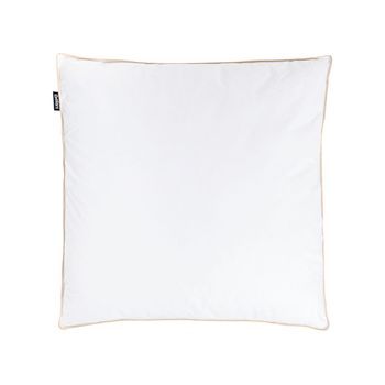Almohada De Plumas Y Plumón De Pato De Perfil Alto Para Cama Triple Compartimento Funda De Algodón De Primera Calidad Blanco 80 X 80 Cm Etna