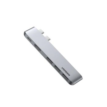 Base para portátil Ugreen 60559 USB 3.2 Gen 1 Type-C Plata