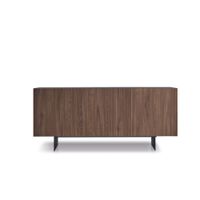 aparador 3 puertas en madera marron con 2 pies 180x50 cm 80h