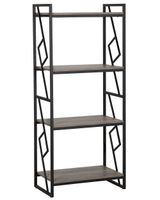 estanteria con 4 baldas  143 cm marron negro