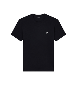 Emporio Armani para hombre. EM000379_AF14133 Camiseta de estar por casa de corte ceñido de punto elástico negro (M), Casual, Homewear, Algod