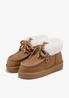 botas nordic mid fur tan - marron