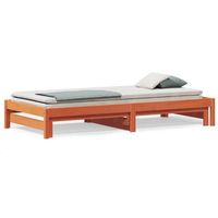 sofa cama  cama individual  cama para adultos nido madera maciza de pino marron cera 90x200 cm