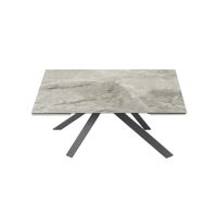 mesa extensible con tapa de gres gris cm 160240x90 76h