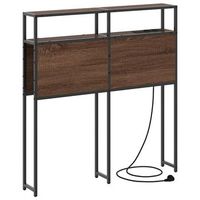 cabecera de almacenamiento marron roble madera de ingenieria vidaxl