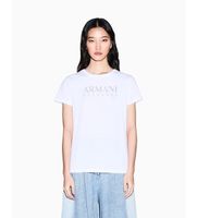ax armani exchange para mujer xw002294af17172u0002 camiseta elegance blanco s casual algodon manga corta