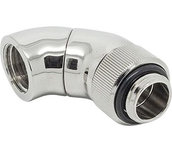 EK-AF Double Angled Fitting Adapter - Silver, Silver