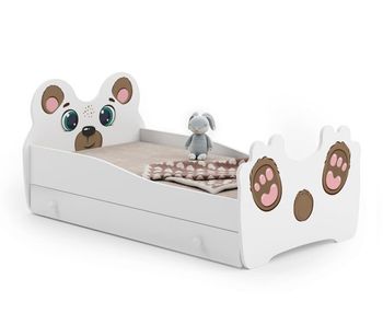 Cama infantil animals ksb015 80x144x70 blanco