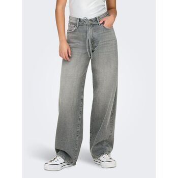 Only Jeans 15338246 ONLGIANNA MW STRAIGHT-DENIM GREY para mujer
