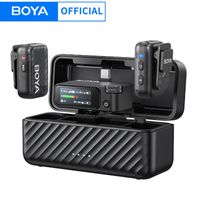boya boyamic 2 microfono lavalier inalambrico profesional para iphone usb-c android camara pc con cancelacion de ruido ai alcance de 300 metros bateria de 54h para transmisiones en vivo grabacion y