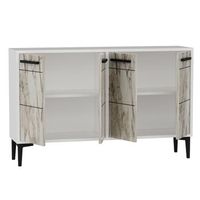 mueble tv stria blanco marmol