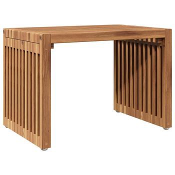 Mesa Auxiliar | Mesa De Apoyo De Jardín | Mesa De Exterior Marrón 50 X 32,5 X 35 Cm