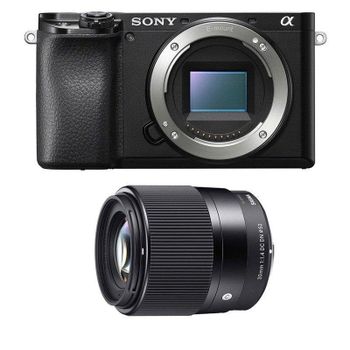 Cámara Mirrorless Sony Alpha 6100 24.2MP 4K 30mm WiFi Bluetooth