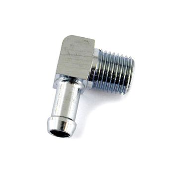 Junta de depósito 90° 1/4'' NPT macho 5/16'' cromo