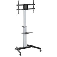 equip 650630 soporte de tv con ruedas 37-86 vesa 600x400 50kg max plata