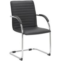 silla de visita tira imitacion cuero simil cuero negro 60x56x95 cm clp