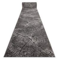 alfombra de pasillo silver tronko arbol madera - gris 100cm 100x390 cm