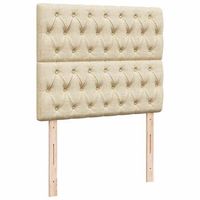 conjunto de cama vidaxl incluye un colchon de 120x190 cm aspecto de tela beige
