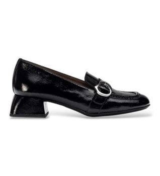 Wonders para mujer. D-1210_5452_5792 Mocasines de Piel James Negro (36), 3 a 5cm, Ninguno, Casual, Clásico, Charol