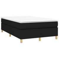 cama tapizada 193x123x35 cm tejido - negro